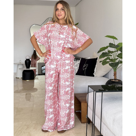 Pyjama 2 pieces en crepe
