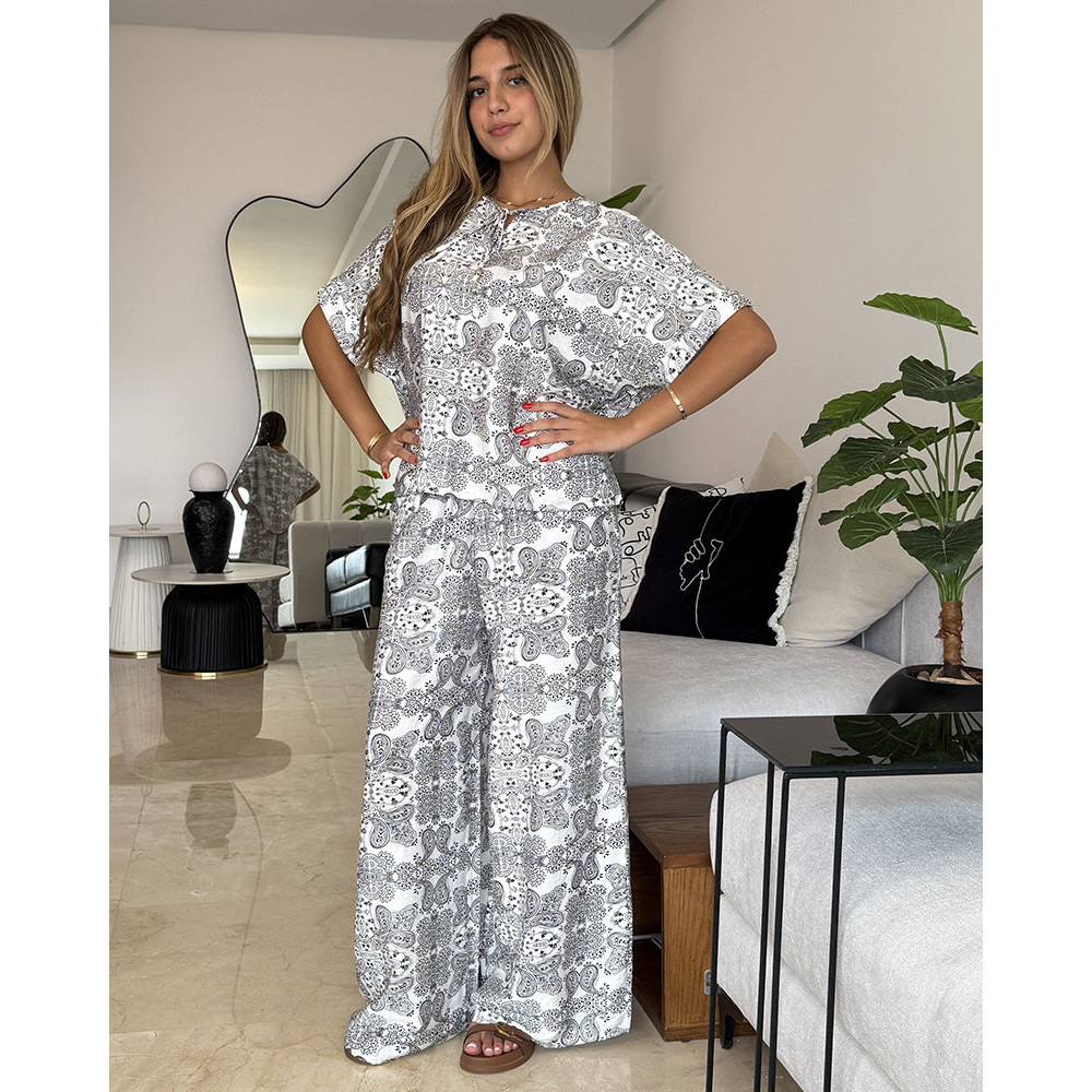 Pyjama 2 pieces en crepe