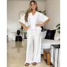 Pyjama 3 pieces en crepe