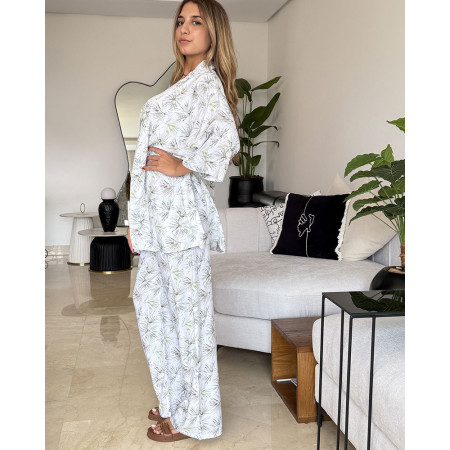 Pyjama 3 pieces en crepe