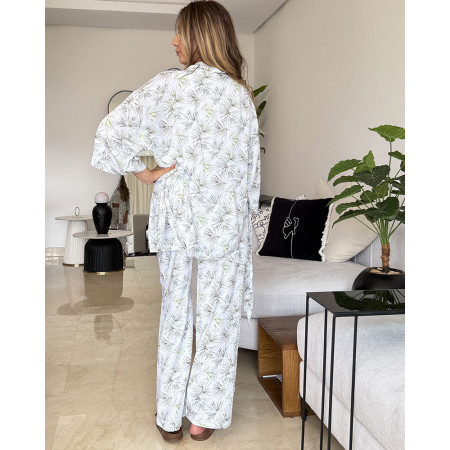Pyjama 3 pieces en crepe