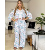 Pyjama 3 pieces en crepe