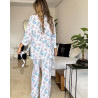Pyjama 3 pieces en crepe